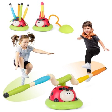 WOOPIE Gra Zręcznościowa 3w1 Wyrzutnia Rakiet Skakanka Rzut do Celu Biedronka