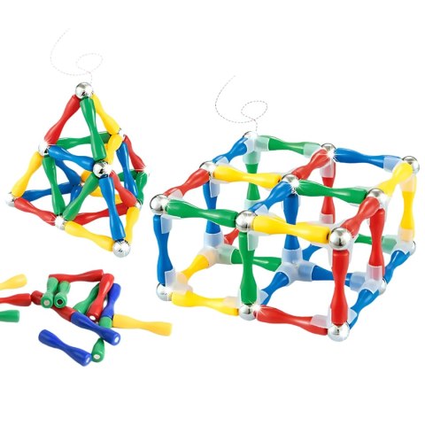 WOOPIE Klocki Magnetyczne Konstrukcyjne 3D 128 el. XXL