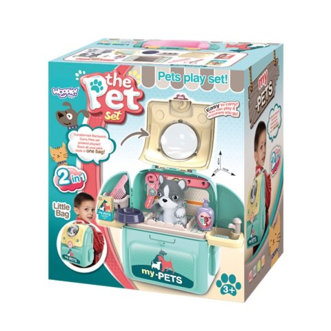 WOOPIE Pies Przenośny Salon Piękoności 2w1 w Plecaku Transporter