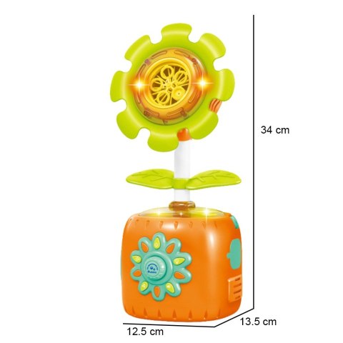 WOOPIE Słonecznikowa Elektryczna Maszyna Do Bąbelków Efekty Świetlne i Dźwiękowe