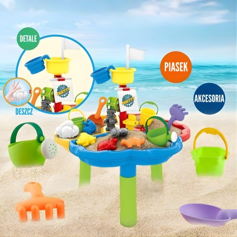 WOOPIE Stolik Wodny Piaskownica 3w1 Statek Piracki 13 el.