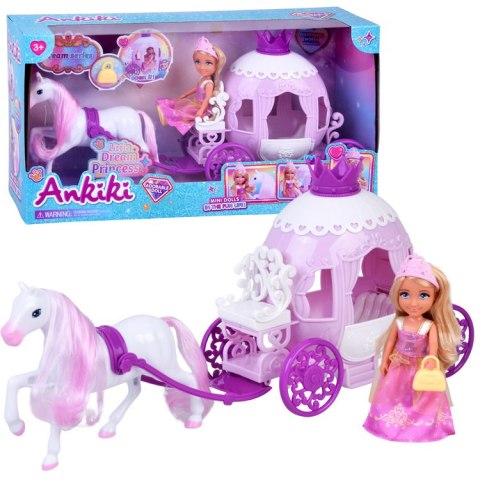 Ankiki Mini Lalka z Karoca - Mała Księżniczka w Różowej Sukience ZA6007