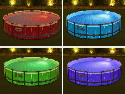 Bestway Basen STELAŻOWY z kolorowym podświetleniem LED 457x107cm 7w1 561GD