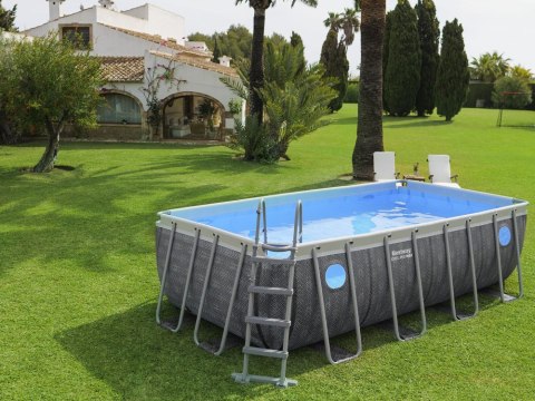 Bestway Basen stelażowy Splashview 488x244x122cm szary rattan 10w1 561MB