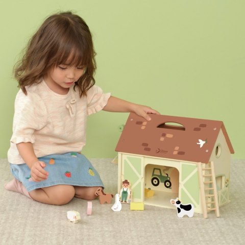 CLASSIC WORLD Drewniany Domek Farma Vintage Zestaw Figurek 17 el.