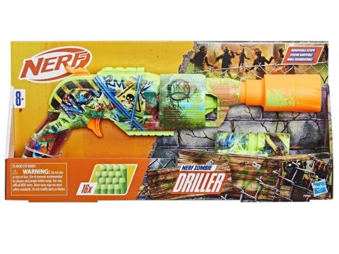 Hasbro Pistolet NERF Zombie Driller i celownik + 16x pianowe naboje ZA6190