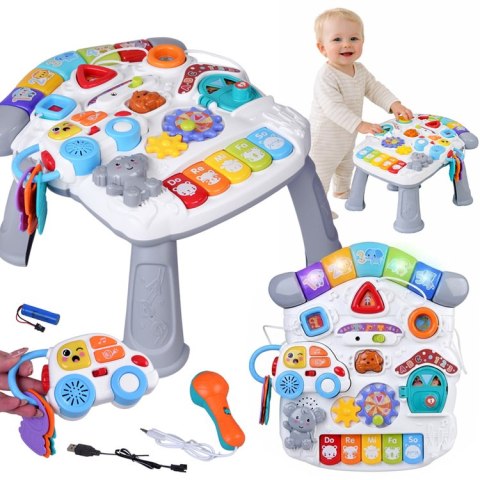 Interaktywny Stolik Edukacyjny dla Malucha Kolorowa Zabawa i Nauka ZA6134