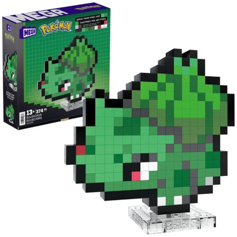 Mattel Klocki MEGA Pokémon Bulbasaur 15cm Pixel Art RETRO 374ele ZA6177