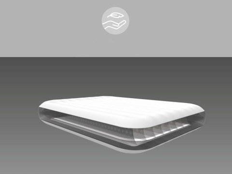 Bestway Materac welurowy samopompujący 2os. QUEEN Tritech 203x152cm 671BS