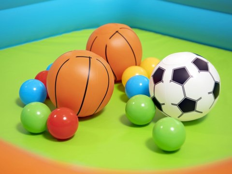 Bestway Suchy basen z kulkami 3w1 Koszykówka + piłka nożna 120x107cm 52728