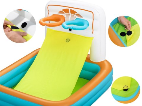 Bestway Suchy basen z kulkami 3w1 Koszykówka + piłka nożna 120x107cm 52728