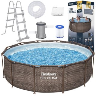 Bestway basen Stelażowy 366x100cm 9w1 rattan 56709