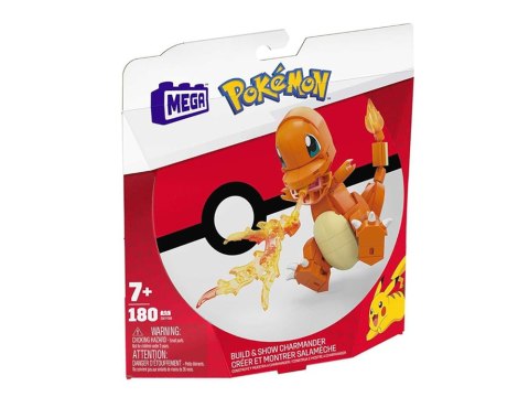 Mattel Klocki konstrukcyjne MEGA Pokémon Charmander 10cm 180ele ZA6186