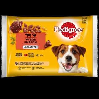 Pedigree Mokra Karma Dla Dorosłych Psów W Galaretce (Z Wołowiną, Z Drobiem) 4x100g