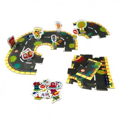 Gigantyczne puzzle podłogowe w walizce, wielka