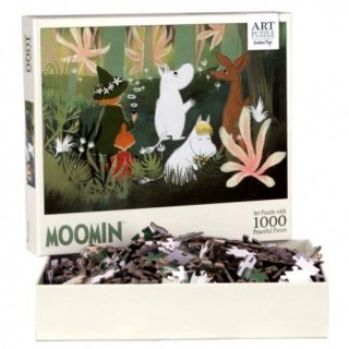 Puzzle artystyczne, muminki, 1000 el. - zielone