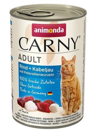 Animonda Cat Carny Adult Wołowina + Dorsz Z Pietruszką 400g