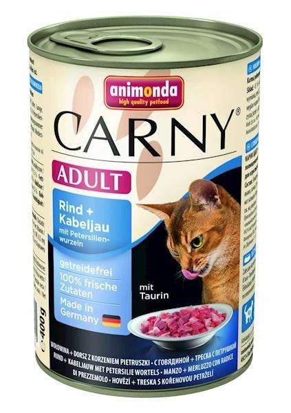 Animonda Cat Carny Adult Wołowina + Dorsz Z Pietruszką 400g
