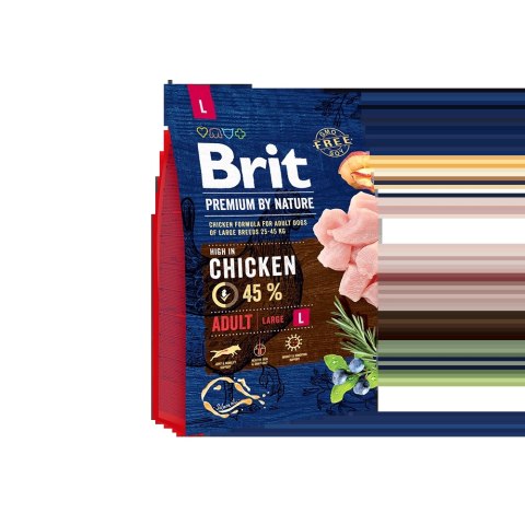 Brit Premium By Nature Adult L Z Kurczakiem 3kg