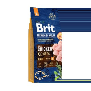 Brit Premium By Nature Adult M Z Kurczakiem 15kg