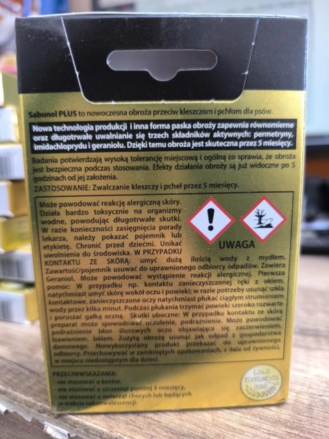 Laboratorium DermaPharm Sabunol Plus Obroża Przeciw Pchłom I Kleszczom Dla Psa 50cm