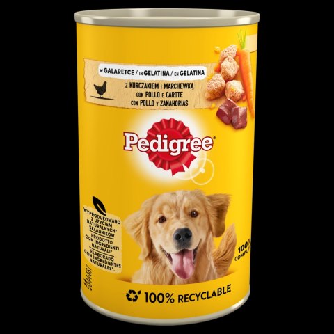 Pedigree Mokra Karma Dla Dorosłych Psów Z Kurczakiem I Warzywami W Galaretce 400g