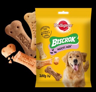 Pedigree Biscrok Ciasteczka Dla Dorosłych Psów W Kształcie Kostek Z Jagnięciną, Kurczakiem I Wołowiną 200g