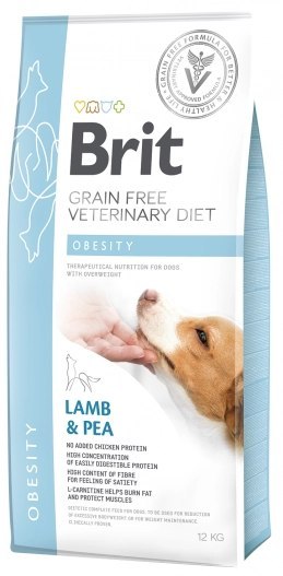 Brit Grain Free Veterinary Diet Dog Obesity Jagnięcina Z Groszkiem 12kg