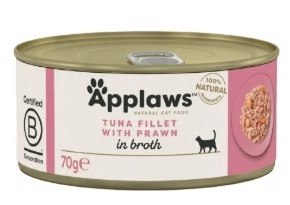 APPLAWS Tuna Fillet With Prawn In Broth Tin 70g