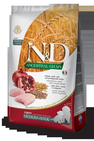 Farmina N&D Ancestral Grain Canine Puppy Medium&Maxi Chicken&Pomegranate 2,5kg