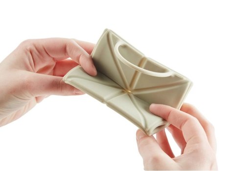 Hunter List Składana Silikonowa Miska Podróżna Beżowa 590ml