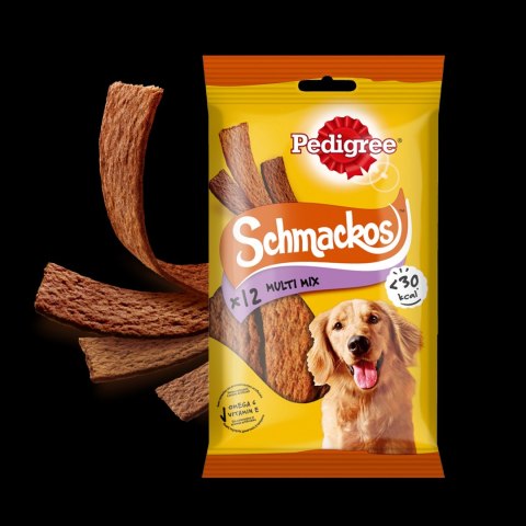 Pedigree Schmackos Multi Mix Przekąska Dla Dorosłych Psów Wszystkich Ras Z Wołowiną, Kurczakiem I Jagnięciną 36g