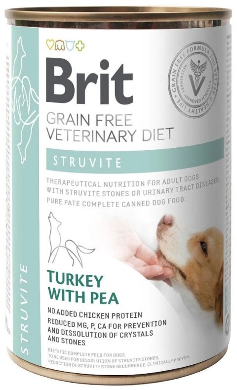 Brit Green Free Veterinary Diet Dog Struvite Indyk Z Groszkiem 400g