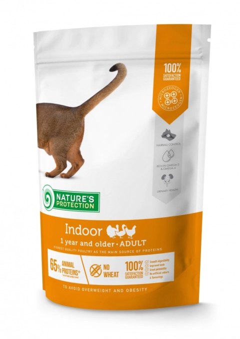 Nature's Protection Indoor Poultry Adult Cat 400g