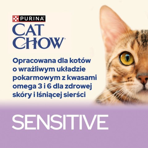 Purina Cat Chow Sensitive Karma Z Łososiem I Cukinią W Sosie 85g