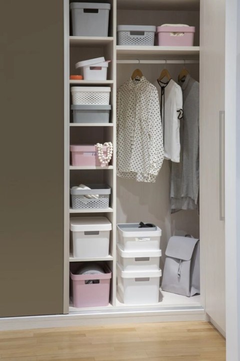 Curver Infinity Pojemnik Ażurowy Z Przykrywką Różowy 17l