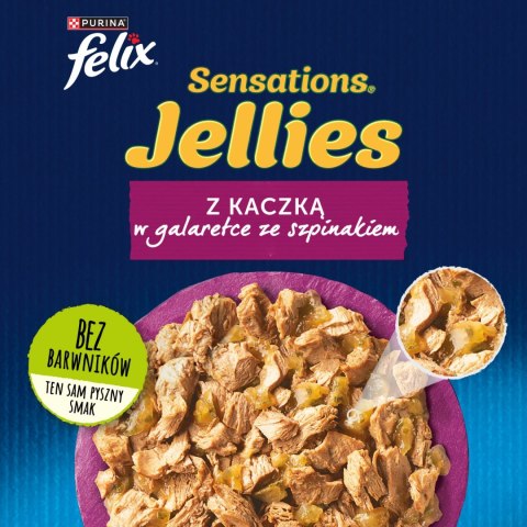 Felix Sensations Jellies Kaczka Z Szpinakiem W Galaretce 85g