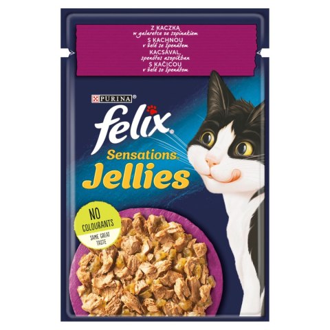 Felix Sensations Jellies Kaczka Z Szpinakiem W Galaretce 85g