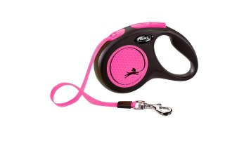 Flexi Smycz Classic S Taśma 5m Do 15kg Neon Pink