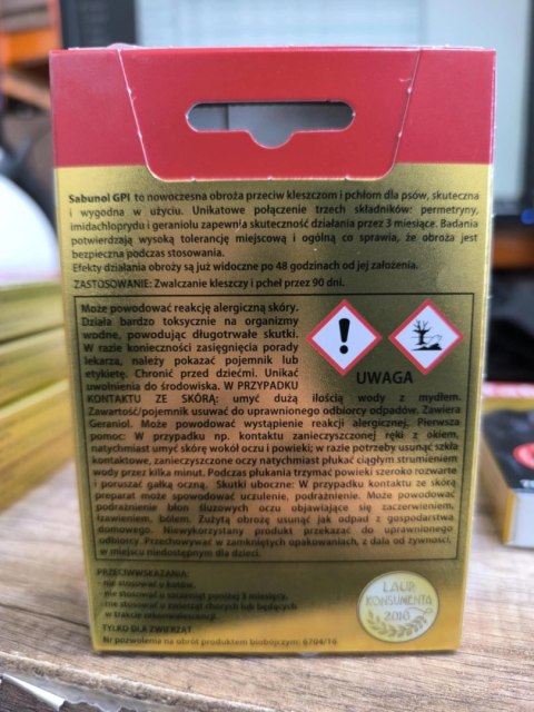 Laboratorium DermaPharm Sabunol Szara Obroża Przeciw Pchłom I Kleszczom Dla Psa 50cm