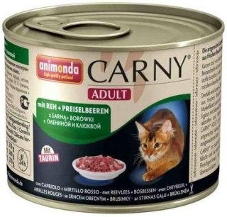 Animonda Cat Carny Adult Wołowina + Dziczyzna Z Borówkami 200g