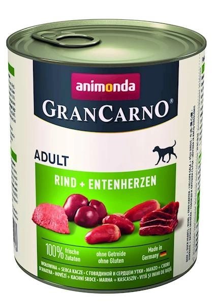 Animonda GranCarno Adult Dog Wołowina I Kacze Serca 800g