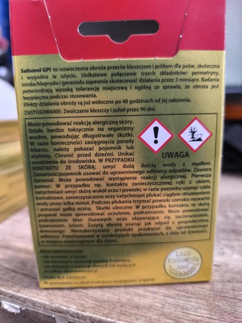 Laboratorium DermaPharm Sabunol Ozdobna Różowa Obroża Dla Yorków 35cm