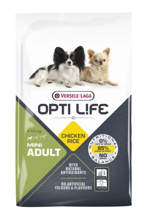 Versele-Laga Opti Life Adult Mini Kurczak Z Ryżem Dla Małych Ras 7,5kg