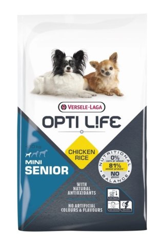 Versele-Laga Opti Life Senior Mini Kurczak Z Ryżem Dla Małych Ras W Wieku Powyżej 7 Lat 7,5kg