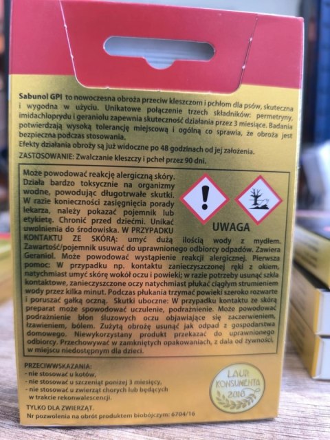Laboratorium DermaPharm Sabunol Różowa Obroża Przeciw Pchłom I Kleszczom Dla Psa 50cm