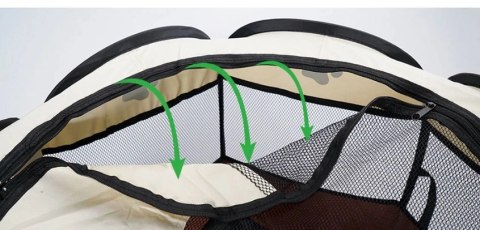 Leobert Sp. Z O. o. Składany Kojec Legowisko Klatka Dla Psa Kota Brązowy 91x91x58cm