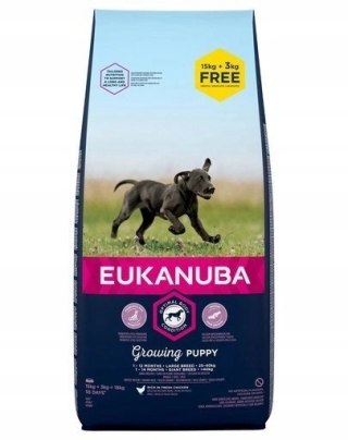 Eukanuba Puppy&Junior Large Breed 15kg + 3kg GRATIS
