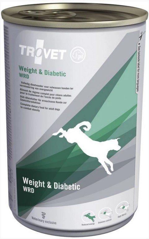 TROVET WRD Weight & Diabetic Dla Psa Puszka 400g