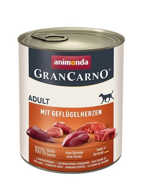 Animonda GranCarno Adult Dog Serca Drobiowe 800g